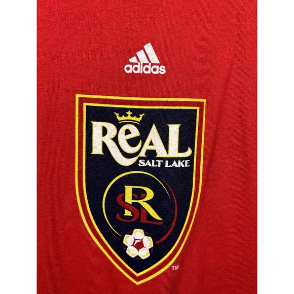 MLS Real Salt Lake Shirt Girls Large Adidas Red Graphic NEW - Picture 7 of 8